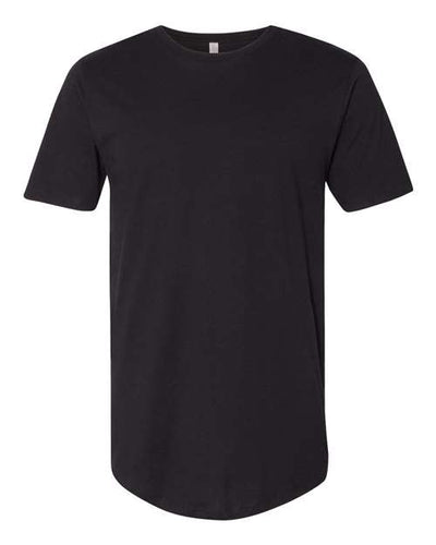 Next Level 3602 Men's Cotton Long Body T-Shirt - Black - front
