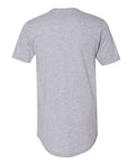 Next Level 3602 Men's Cotton Long Body T-Shirt - Heather Grey - back