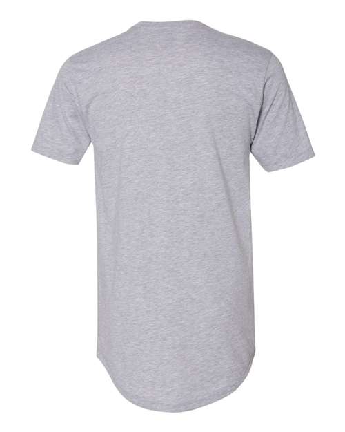 Next Level 3602 Men's Cotton Long Body T-Shirt - Heather Grey - back