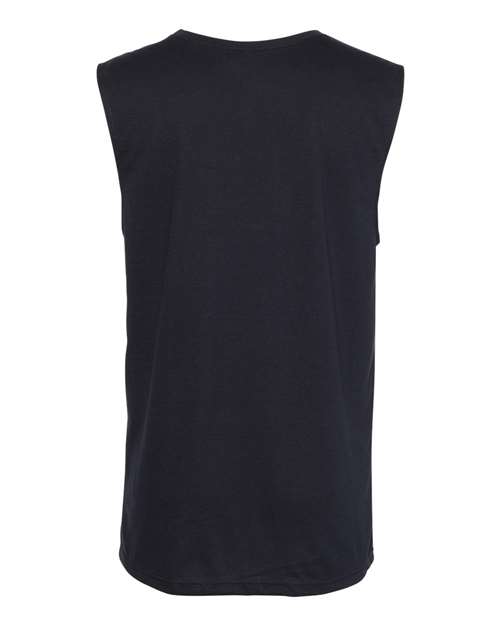 Next Level 6333 Men's Lightweight Cotton/Poly Muscle Tank - Black - back