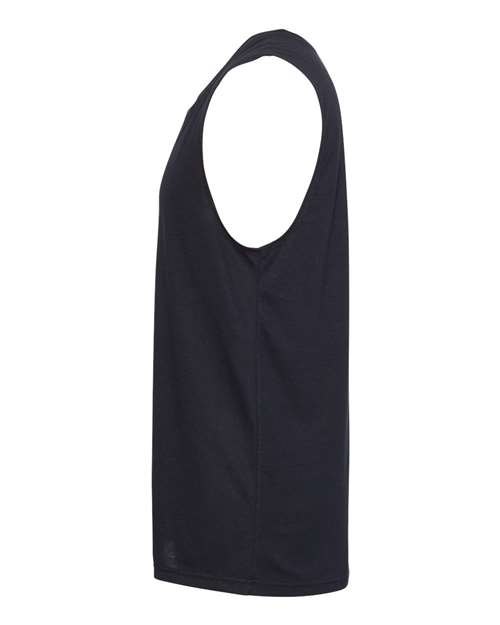 Next Level 6333 Men's Lightweight Cotton/Poly Muscle Tank - Black - side