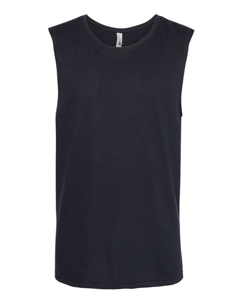 Next Level 6333 Men's Lightweight Cotton/Poly Muscle Tank - Black - front