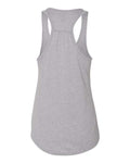 Next Level 6338 Women's Gathered Racerback Tank - Heather Grey - back