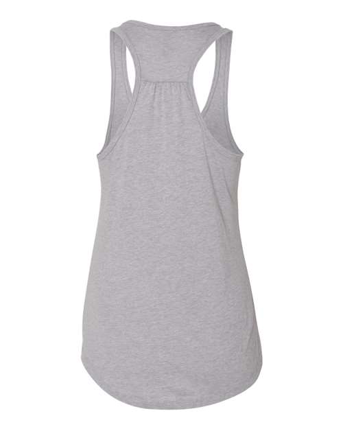 Next Level 6338 Women's Gathered Racerback Tank - Heather Grey - back