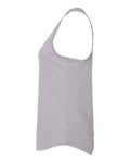 Next Level 6338 Women's Gathered Racerback Tank - Heather Grey - side