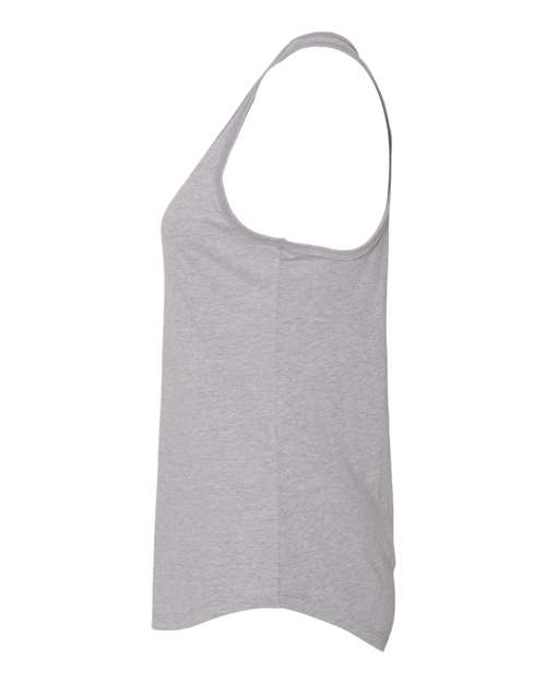Next Level 6338 Women's Gathered Racerback Tank - Heather Grey - side