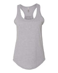 Next Level 6338 Women's Gathered Racerback Tank - Heather Grey - front