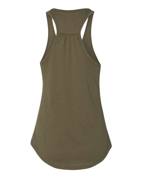 Next Level 6338 Women's Gathered Racerback Tank - Military Green - back
