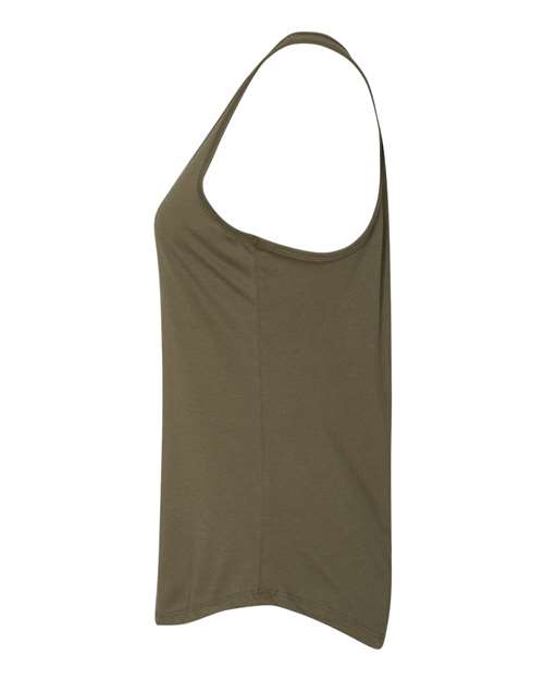 Next Level 6338 Women's Gathered Racerback Tank - Military Green - side