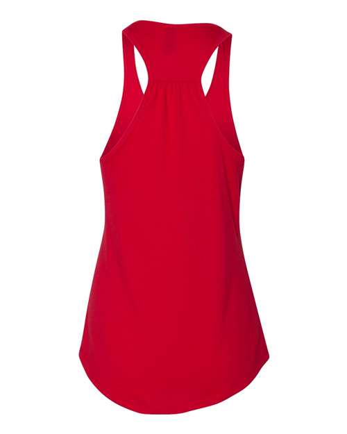 Next Level 6338 Women's Gathered Racerback Tank - Red - back