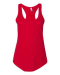 Next Level 6338 Women's Gathered Racerback Tank - Red - front