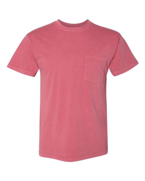 Next Level 7415 Unisex Inspired Dye Pocket T-Shirt - Smoked Paprika - front