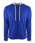 Next Level 9601 Unisex Laguna Full-Zip Hoodie Sweatshirt - Royal/ Heather Grey - front