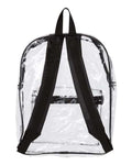 Liberty Bags 7010 Clear PVC Backpack - Black - back