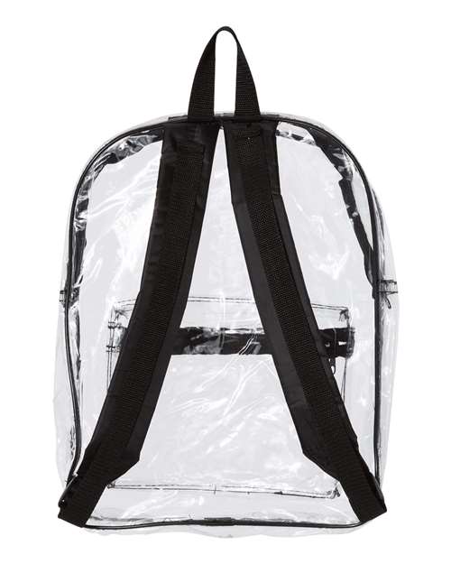 Liberty Bags 7010 Clear PVC Backpack - Black - back