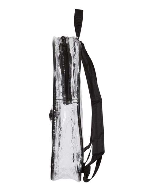 Liberty Bags 7010 Clear PVC Backpack - Black - side