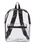 Liberty Bags 7010 Clear PVC Backpack - Black - front