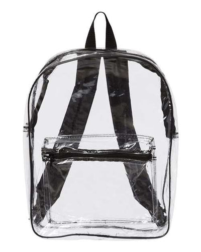 Liberty Bags 7010 Clear PVC Backpack - Black - front