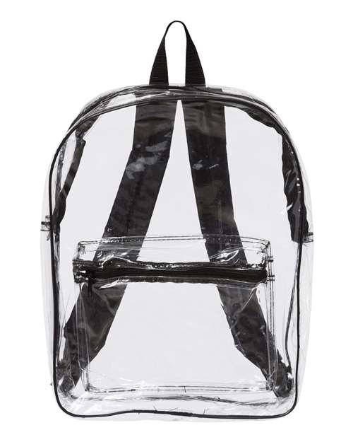 Liberty Bags 7010 Clear PVC Backpack - Black - front