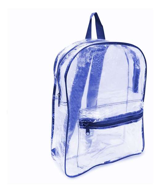 Liberty Bags 7010 Clear PVC Backpack - Royal - front