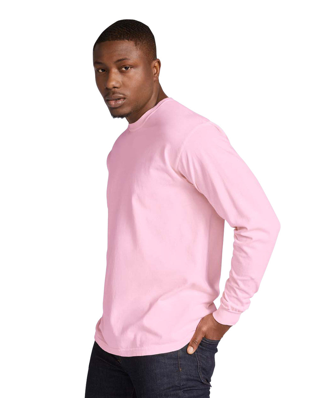 Comfort Colors 6014 Long Sleeve - Blossom - model side