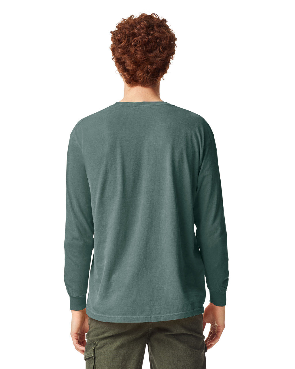 Comfort Colors 6014 Long Sleeve - Blue Spruce - model back