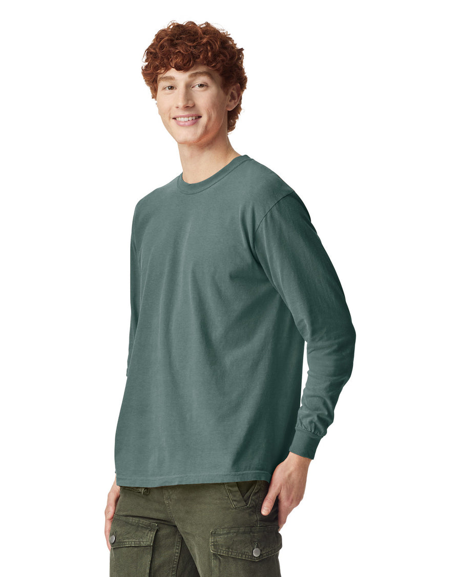 Comfort Colors 6014 Long Sleeve - Blue Spruce - model side