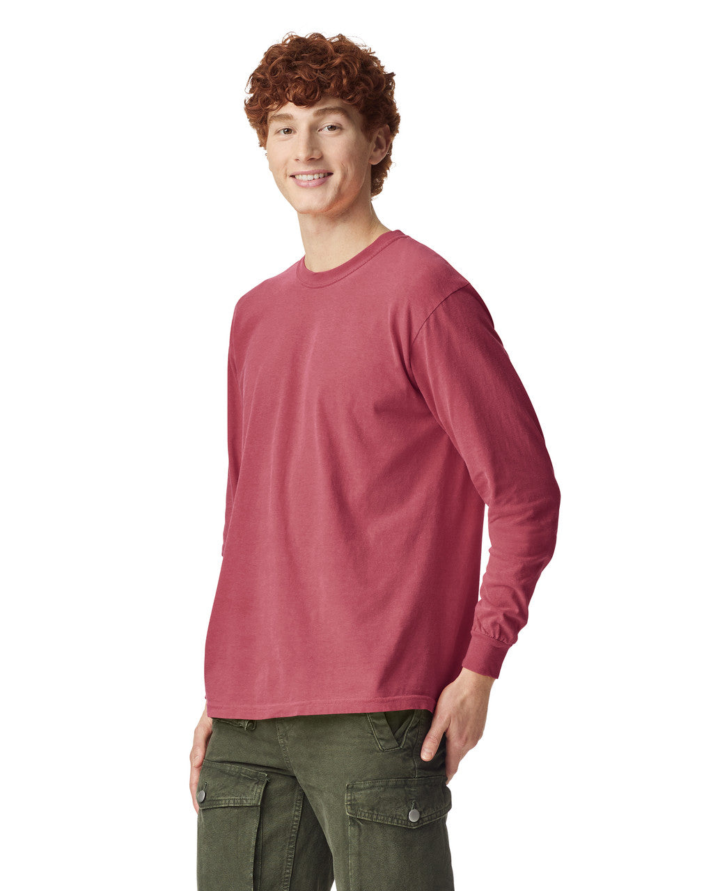 Comfort Colors 6014 Long Sleeve - Brick - model side