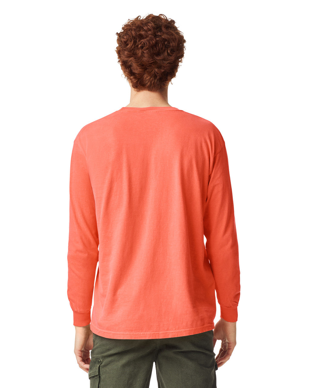 Comfort Colors 6014 Long Sleeve - Bright Salmon - model back