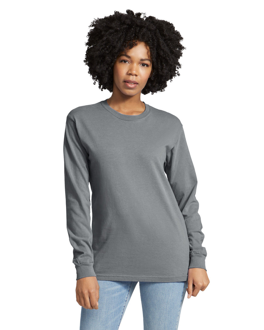Comfort Colors 6014 Long Sleeve - Granite - model front