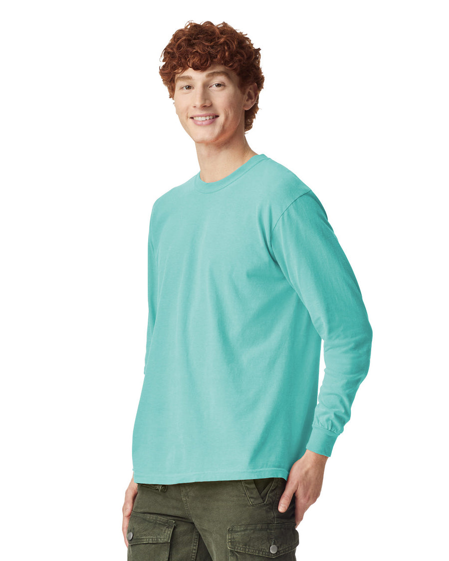 Comfort Colors 6014 Long Sleeve - Chalky Mint - model side