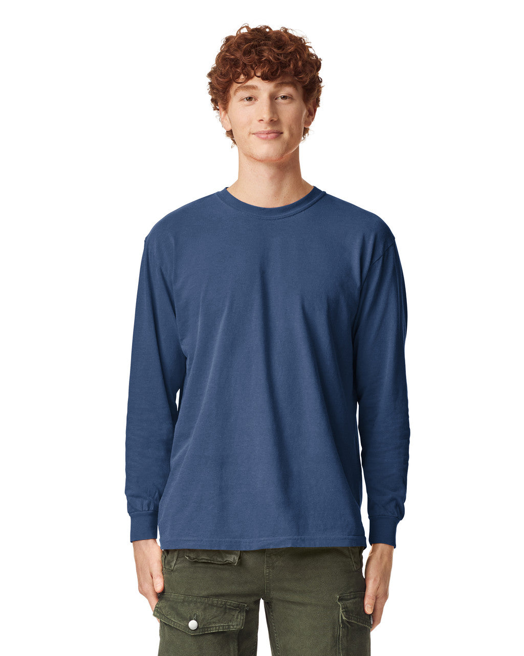Comfort Colors 6014 Long Sleeve - Midnight - model front