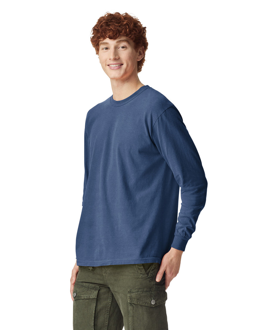 Comfort Colors 6014 Long Sleeve - Midnight - model side