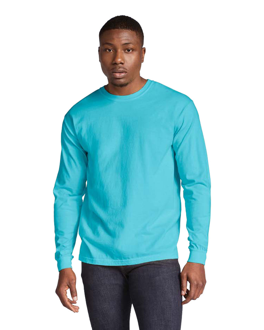 Comfort Colors 6014 Long Sleeve - Lagoon - model front