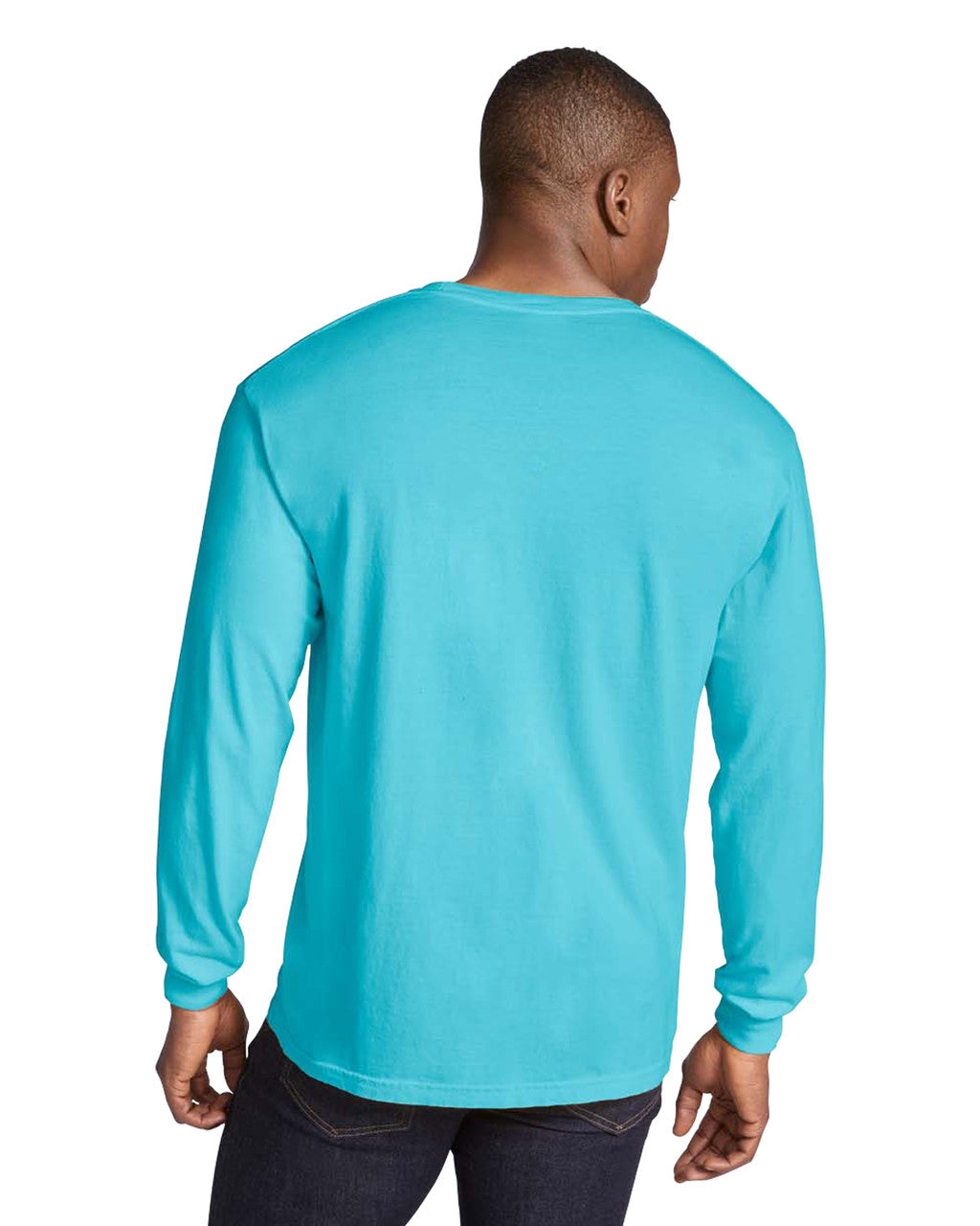 Comfort Colors 6014 Long Sleeve - Lagoon - model back