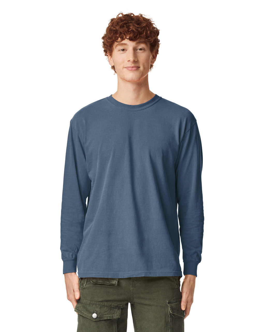 Comfort Colors 6014 Long Sleeve - Denim - model front