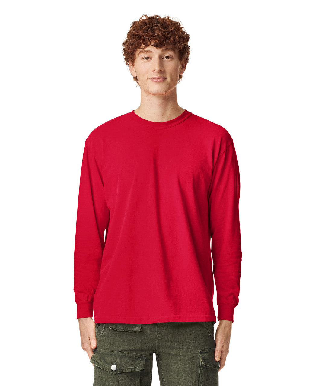 Comfort Colors 6014 Long Sleeve - Red - model front