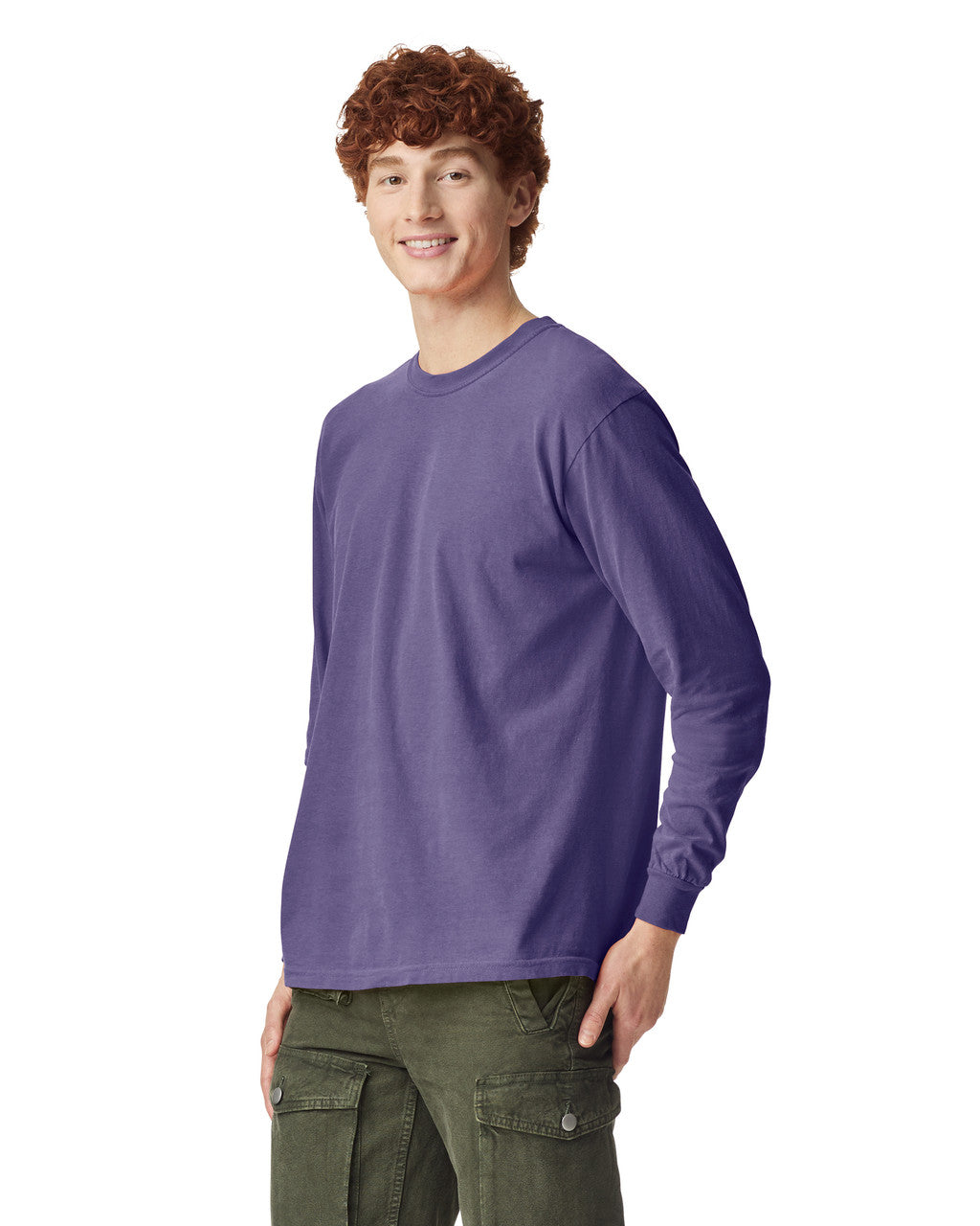 Comfort Colors 6014 Long Sleeve - Grape - model side