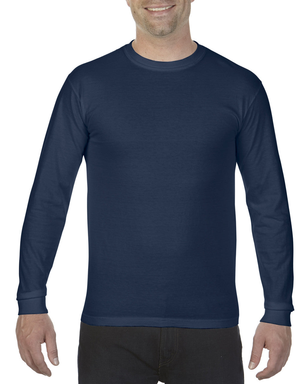 Comfort Colors 6014 Long Sleeve - True Navy - model front