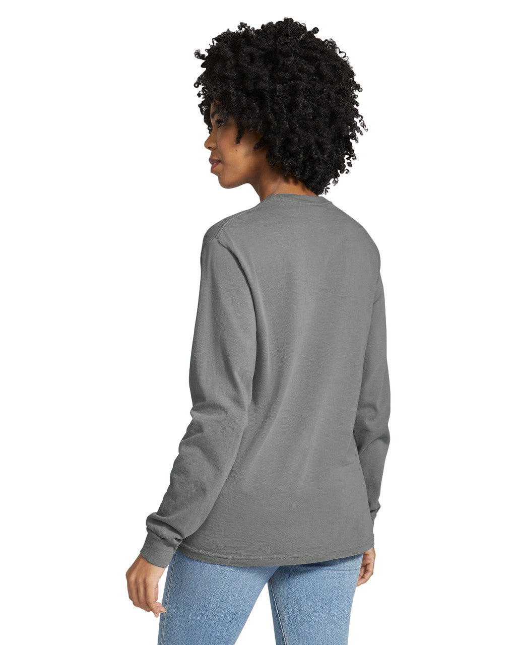 Comfort Colors 6014 Long Sleeve - Grey - model back
