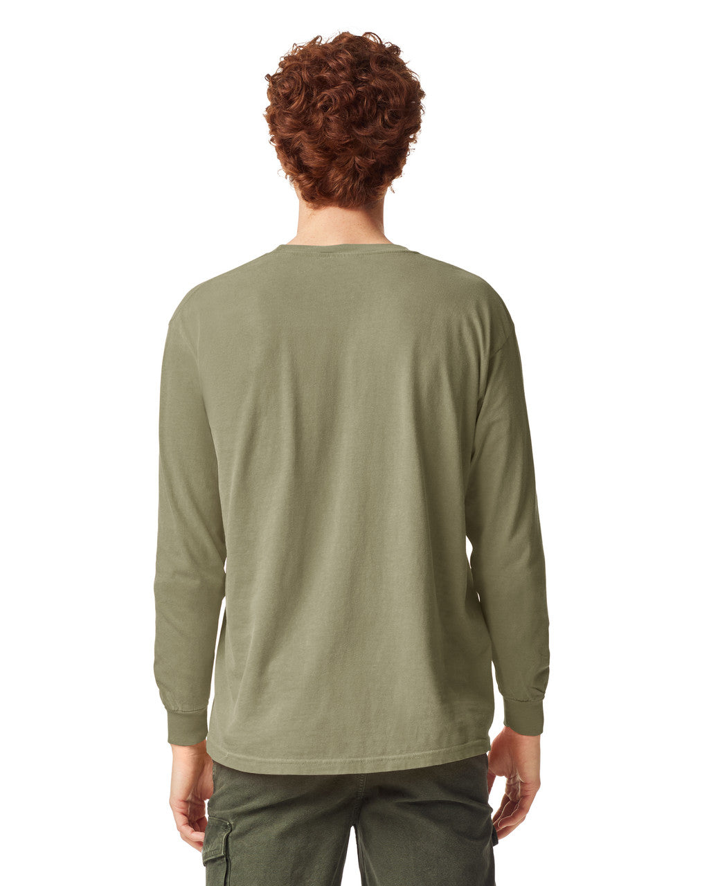 Comfort Colors 6014 Long Sleeve - Khaki - model back