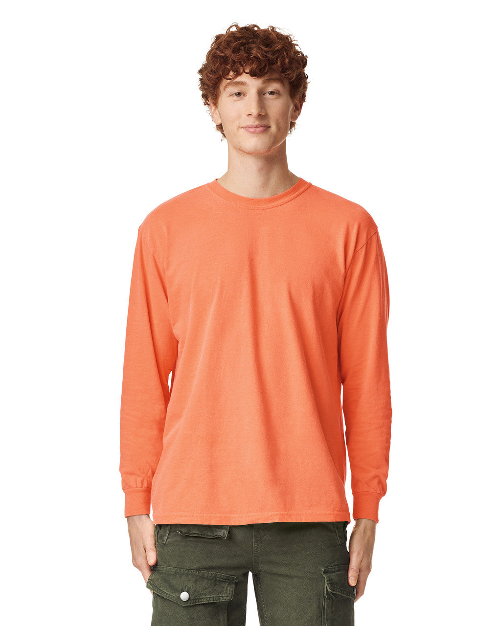 Comfort Colors 6014 Long Sleeve - Melon - model front