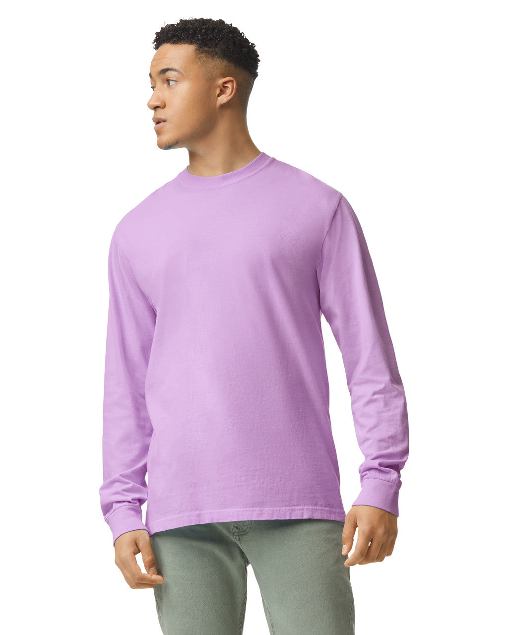 Comfort Colors 6014 Long Sleeve - Orchid - model front