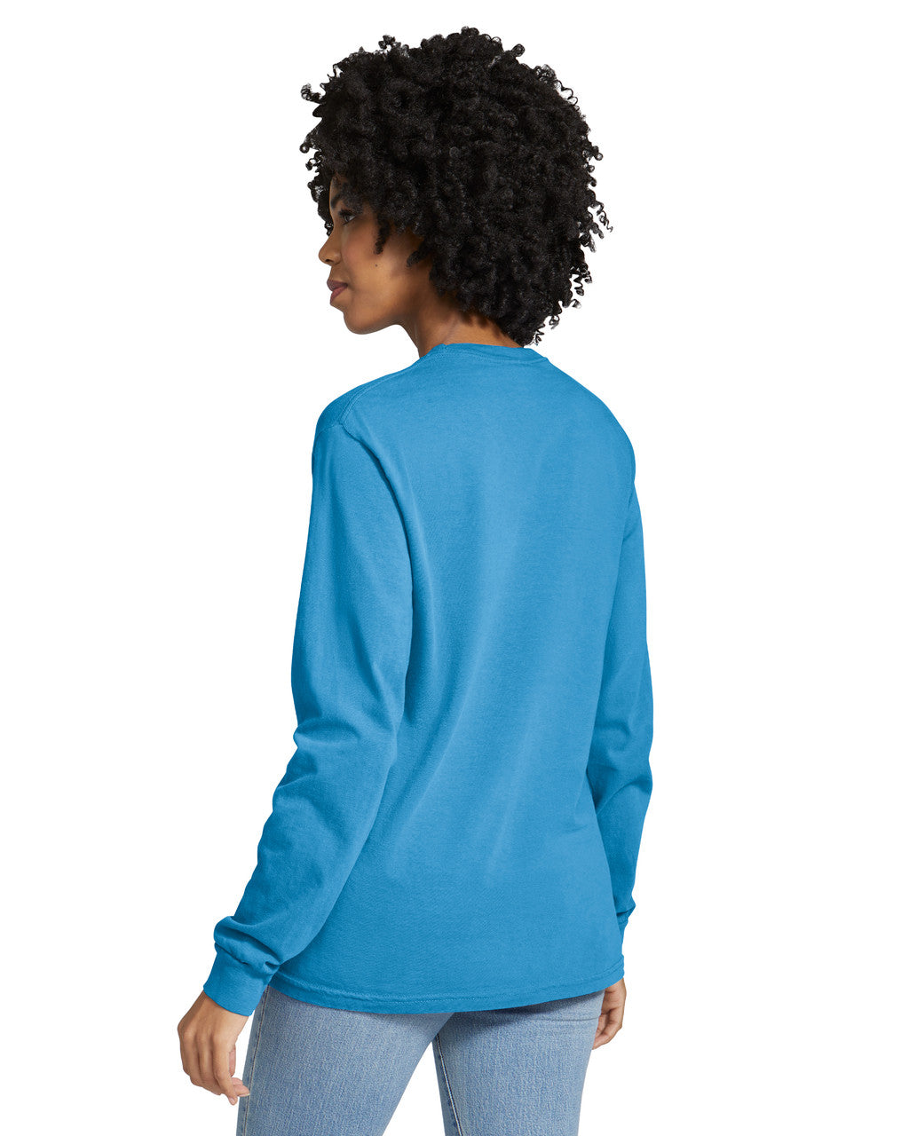 Comfort Colors 6014 Long Sleeve - Royal Caribe - model back