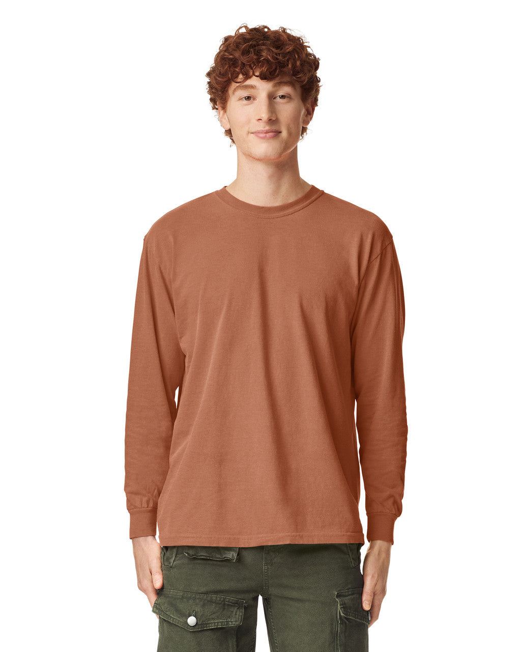 Comfort Colors 6014 Long Sleeve - Yam - model front