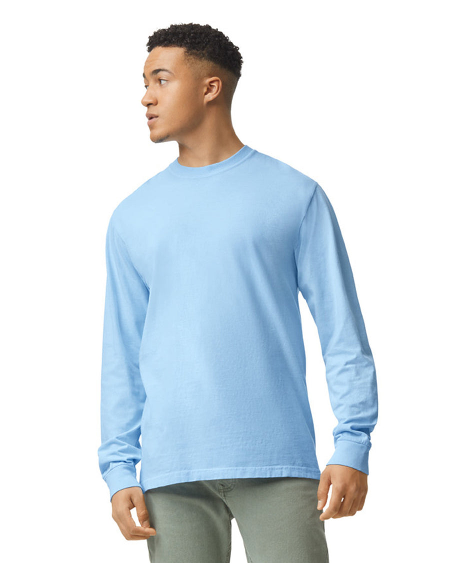 Comfort Colors 6014 Long Sleeve - Hydrangea - model front