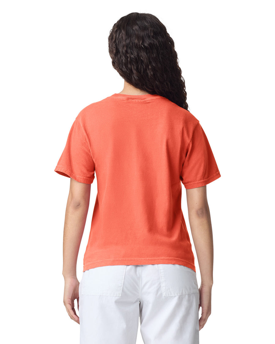 Comfort Colors 6030 Pocket Tee - Bright Salmon - model back