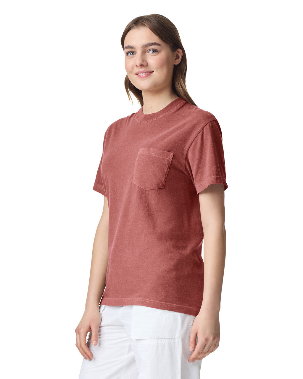 Comfort Colors 6030 Pocket Tee - Cumin - model back