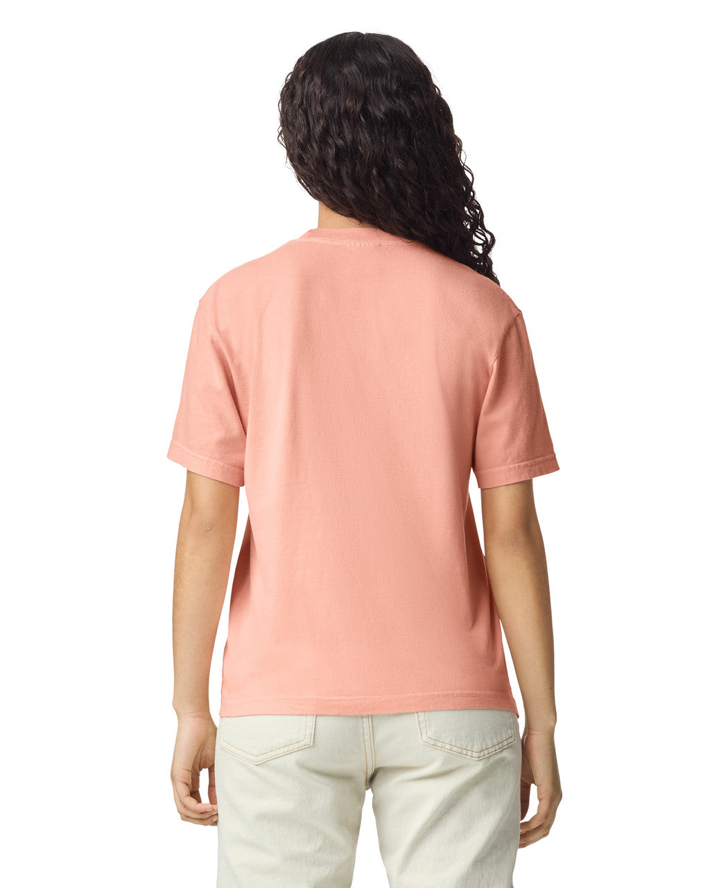 Comfort Colors 6030 Pocket Tee - Peachy - model back