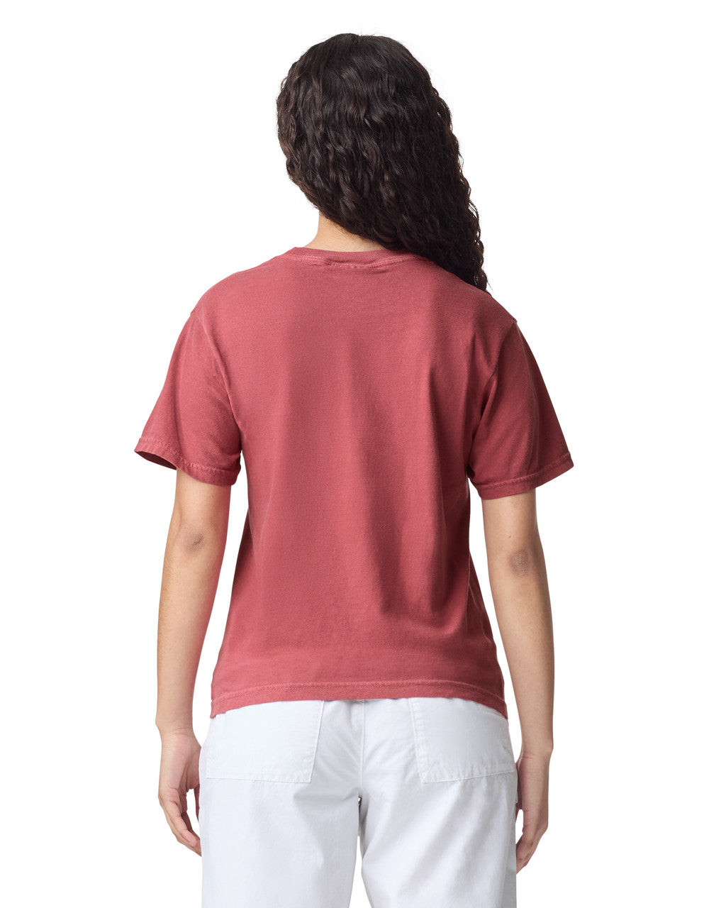Comfort Colors 6030 Pocket Tee - Crimson - model back